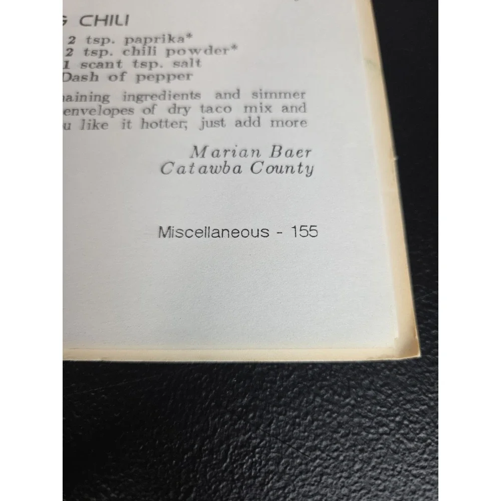 North Carolina Social Services Cookbook 1988 Vintage Spiral Regional Contributor